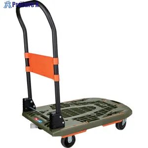 TRUSCO 樹脂台車 カルティオ(新型) 780X490 折畳 オリーブドラブ 樹脂ストッパー付 MPK780-OD-JS 1台 ▼661-3400