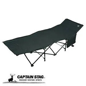 キャプテンスタッグ CSブラックラベル キャンピングベッド 耐荷重80kg 67×183×51cm 折りたたみベッド コット 収納バッグ付き UB-2004
