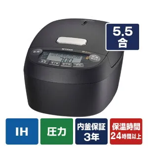 タイガー 圧力IH炊飯ジャー(5．5合炊き) オフブラック JPV-X100KO [JPVX100KO]【RNH】