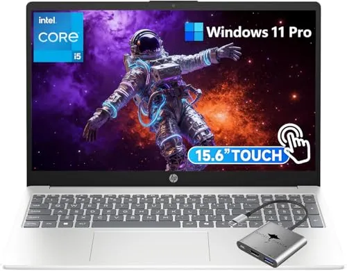 HP 15.6インチ FHD タッチスクリーンノートパソコン Intel Core i5-1334U (最大4.6GHz) 64GB RAM 1TB SSD Windows 11 Pro WiFi6 Windows AI Microsoft Copilot