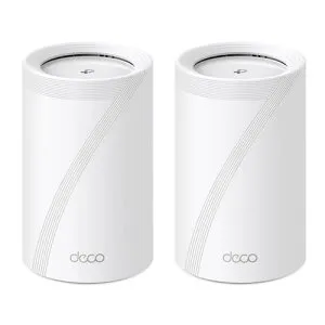 TP-Link メッシュwifi ルーター deco 無線LAN 2.5Gbps イーサネットポート ps5 対応5760Mbps (6GHz) + 4320Mbps (5GHz) + 688Mbps (2.4GHz) 最大wifi範囲538m2 | 同時接続台数200台 Deco BE9300 2ユニット