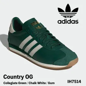 アディダス オリジナルス スニーカー adidas Originals スニーカー COUNTRY OG カントリーOG IH7514 Collegiate Green / Chalk White / Gum カレッジ グリーン チョーク ホワイト ガム シューズ
