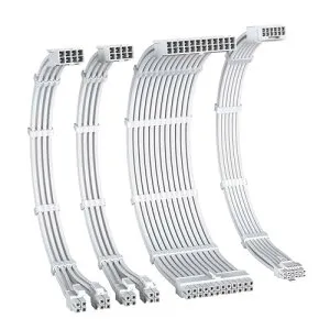 電源ケーブル PCIe 5.0 12VHPWR PSUケーブル 延長スリーブケーブル 16AWG高性能銅コア PSU 延長ケーブル 1*24ピン ATX/2*8ピン(4+4) EPS/16ピン (12+4)GPU/PCIE 延長ケーブルは1000WのPC電源ユニットに対応し 電源