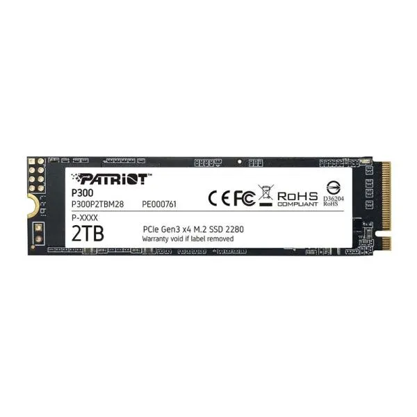 Patriot Memory P300 2TB M.2 SSD 2280 NVMe PCIe Gen 3x4 内蔵型SSD P300P2TB