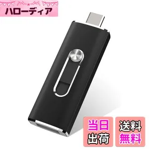 【送料無料】USBメモリ256GB USB 3.1 2in1 Type-C 超高速 フラッシュドライブ(ブラック)