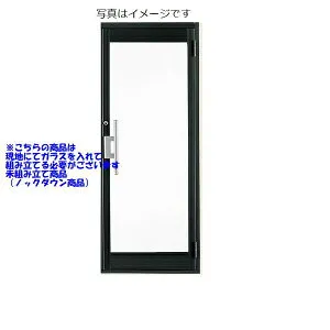 クリエラガラスドア 未組立商品ガラス現地調達必要 片開き 内付型 1枚ガラス仕様 バーハンドル 0719 W 788mm × H 1904mm LIXIL DIY リフォーム