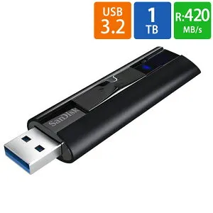 USBメモリ USB 1TB USB3.2 Gen1(USB3.0) SanDisk サンディスク Extreme Pro R:420MB/s W:380MB/s スライド式 アルミ筐体 1000GB 海外リテール SDCZ880-1T00-G46 ◆コ