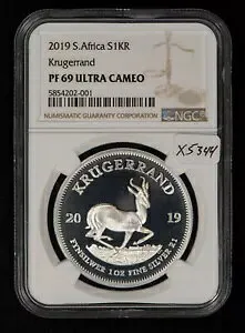 2019 南アフリカ 1 オンス シルバー クルーガーランド プルーフ - NGC PF 69 UC - SKU-X5344