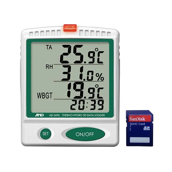 アズワン AS ONE デジタル温湿度SDデータロガAD5696 1-2400-01 [A100603]