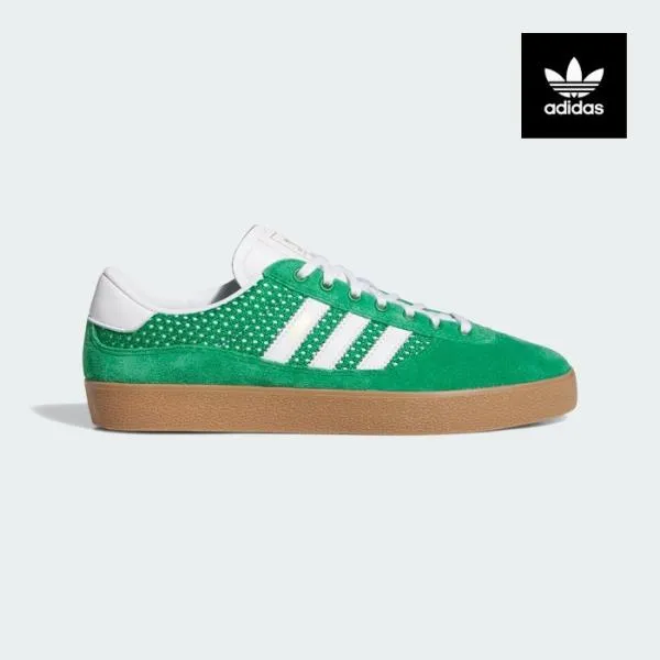 アディダス メンズ レディース オリジナルス スニーカー ADIDAS SKATEBOARDING PUIG INDOOR JH8163 グリーン スエード ローカット SB スケートボーディング