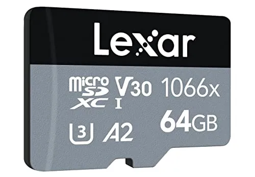 LexarR Professional 1066x microSDHC?/microSDXC? UHS-I cards SILVER Series 64GB MS1066064G-BNANG 海外パッケージ版