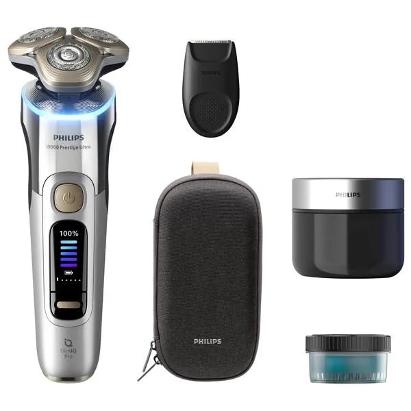 PHILIPS XP9404/21 クローム i9000 プレステージ ウルトラ ウェット&ドライ電気シェーバー (回転式・充電式)