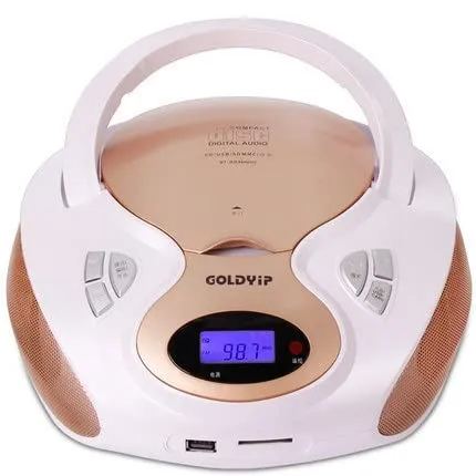 Portable Top Loading CD Boombox with FM Stereo Radio | CD/CD-RW/MP3/U Disk/SD Compatible | LED Display | AUX Port Supported | Re