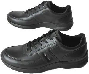 エコー ecco メンズ 防水 スニーカー アービング ゴアテックス 511614 01001 ブラック 黒 カジュアルシューズ ローカット レザースニーカー ウォーキング 紐靴 本革 evid m-sg