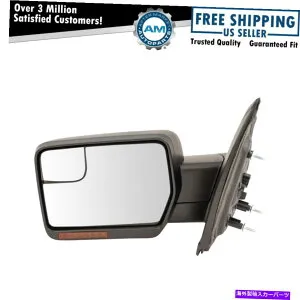 USミラー ミラーパワー加熱されたLED信号テクスチャブラックドライバーサイド11-14 F150のためにLHを左LH Mirror Power Heated LED Signal Textured Black Driver Side Left LH for 11-14 F150【並行輸入品】
