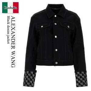 【数量限定・在庫限り・早い者勝ち！】 アレキサンダーワン / Alexander Wang Black Denim Jacket / 4DC1242230 / 4DC1242230 011 / 4DC1242230011 / ジャケット