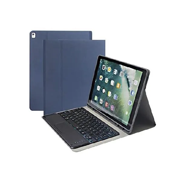 GYSDCAZ Keyboard Case for iPad Pro 12.9-Inch 2017/2015 (Old Model, 2Nd ＆ 1St Generation), [7 Color Backlit] Magnetically Detachable Wireless_並行輸入