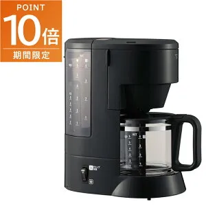 要登録!全品ポイント10倍!・4/24 20時～象印 コーヒーメーカー 珈琲通 珈琲カップ約6杯 EC-MA60-BA ブラック 家庭用 オフィス用 ドリップ方式 ZOJIRUSHI
