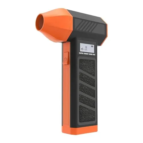 Violent Fan 300000RPM 強力エアブロワー 掃除機 ダストクリーナー Type-C充電 強風 60m/s ブラシレス ターボジェットブロワー ドライ(Black-2)