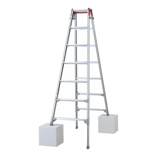 ●∂長谷川工業 【RYZ-21d】脚立 はしご兼用伸縮脚立 脚部伸縮式 天板高さ1.91～2.22m はしご時長さ3.99～4.63m 質量11.1kg