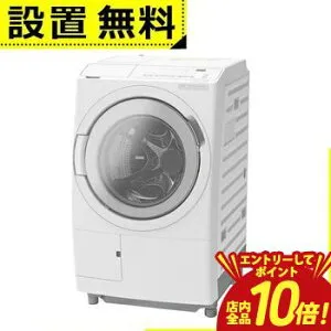 【P10倍（要エントリー）＋クーポン／お買い物マラソン】全国設置無料 日立 ドラム式洗濯機 BD-SV120ML | HITACHI ドラム式洗濯乾燥機 ビッグドラム 洗濯12kg 乾燥6kg 左開き ホワイト BD-SV120MLW