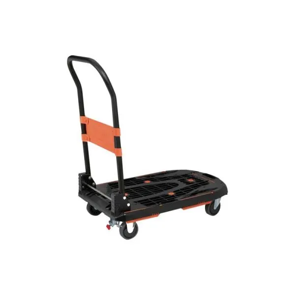 トラスコ中山 TRUSCO 樹脂台車 カルティオ(新型) 780×490 折畳 ブラック スチールストッパー付 MPK780-BK-SS