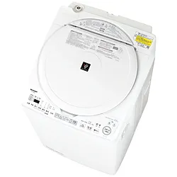 SHARP(シャープ) 縦型乾燥洗濯機 ホワイト系 ES-TX8K-W ［洗濯8.0kg /乾燥4.5kg /ヒーター乾燥(排気タイプ) /上開き］
