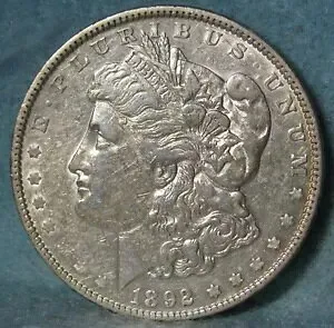 1892 モーガン シルバー 1 ドル高グレード古い米国コイン #611