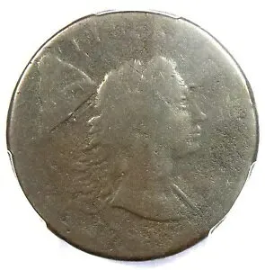 1794 年ヘッド、1793 年リバティ キャップ ラージ セント 1C - 認定 PCGS VG8 - $7,000 相当!