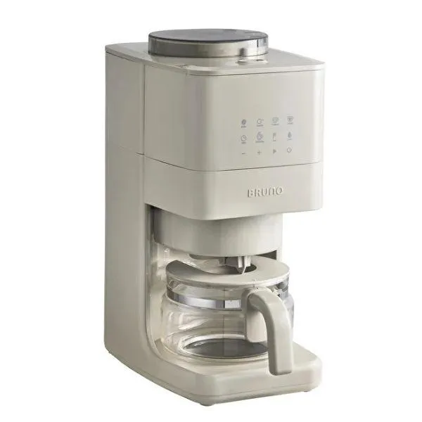 【新品 箱不良・シュリンク破れ品】BRUNO ブルーノ コーヒーメーカー コーン式ミル付き全自動コーヒーメーカー BOE144-GRG グレージュ
