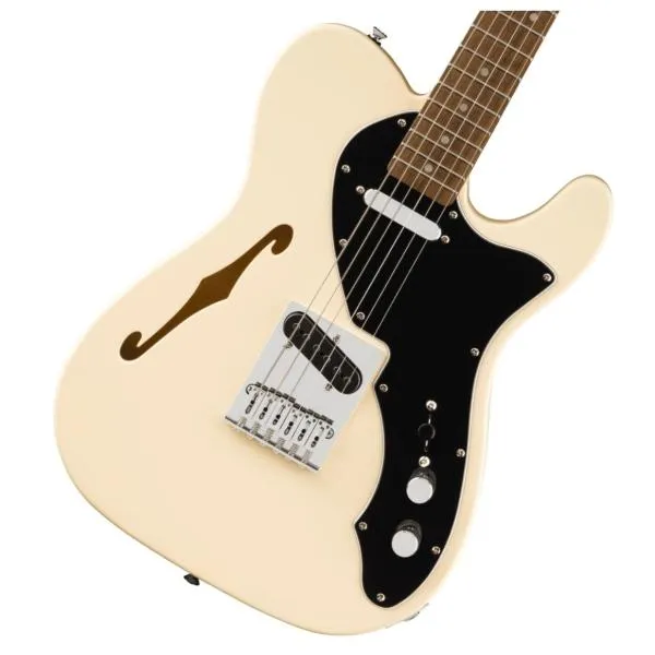Squier by Fender / Affinity Series Telecaster Thinline Laurel Fingerboard Black Pickguard Olympic White (B級アウトレット特価品！)