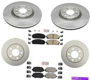 brake disc rotor コーティングされたローターは14-21チェロキー3.2L w/ 320mmリアおよびFRTシングルピストンキャリパー Coated Rotors Fits 14-21 Cherokee 3.2L W/ 320MM Rear & Frt Single Piston Caliper【並行輸入品】