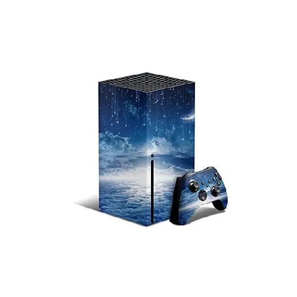 Design Skinz Vivid Blue Falling Stars in The Night Sky Full-Body Cover Wrap Vinyl Decal Skin Kit Compatible with The New Microsoft Xbox Serie_並行輸入