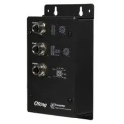 鉄道向けEN50155準拠 ギガ対応PoEスプリッタ 1ポート24V DC出力 M12コネクタ