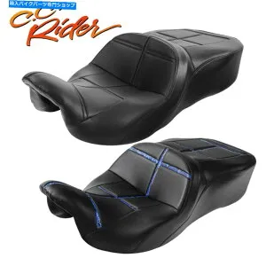 Seats C.C.ライダードライバー+ハーレーツーリングエレクトラロードグライド09-21に適しています C.C. RIDER Driver+Passenger Seat Fit For Harley Touring Electra Road Glide 09-21【並行輸入品】