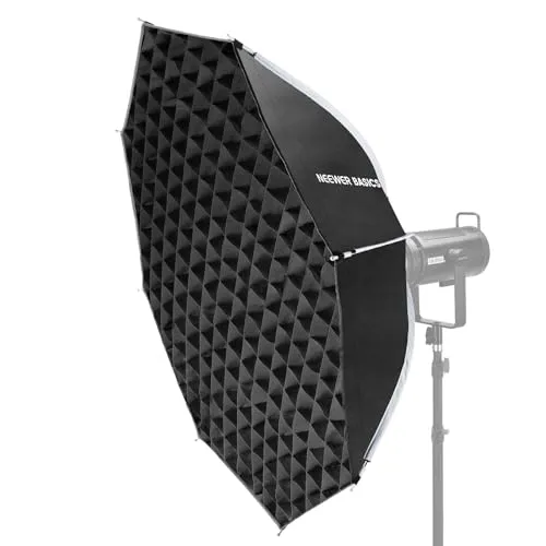 NEEWER BASICS 120cm オクタゴンソフトボックス 八角形ソフトボックス Bowensマウント/ライトディフューザー/グリッド/バッグ付き パラボリックソフトボックス クイックリリース 折りたたみ式 コンパチブル Aputure 150C/S