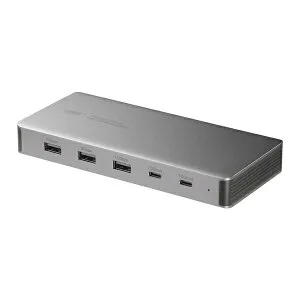 サンワサプライ USB-CVDK21 USB Type-C ドッキングステーション 2画面 4K 10-in-1 PD100W充電 HDMIx2 USB-Ax5 USB-Cx2 据え置き型 シルバー アダプタ