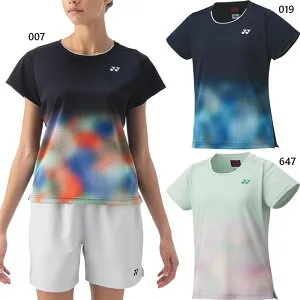 ヨネックス レディース ゲームシャツ テニス バドミントンウェア トップス 半袖 吸汗速乾 UVカット 日本バドミントン協会審査合格品 ブラック 黒 ネイビー グリーン 緑 送料無料 YONEX 20890