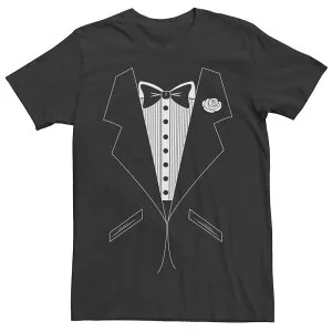 アニメキャラクター メンズ トップス Tシャツ Licensed Character Men's Basic Tuxedo Tee Black ブラック