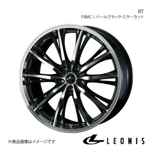 【17インチ 5H100 7.0J +47】アルミホイール1本 プリウス 50系 LEONIS/RT PBMC(パールブラック/ミラーカット) 0041180