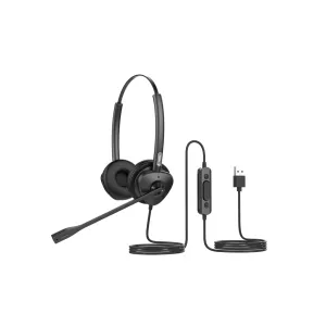 HT302-U USB Wired Headset [Black]