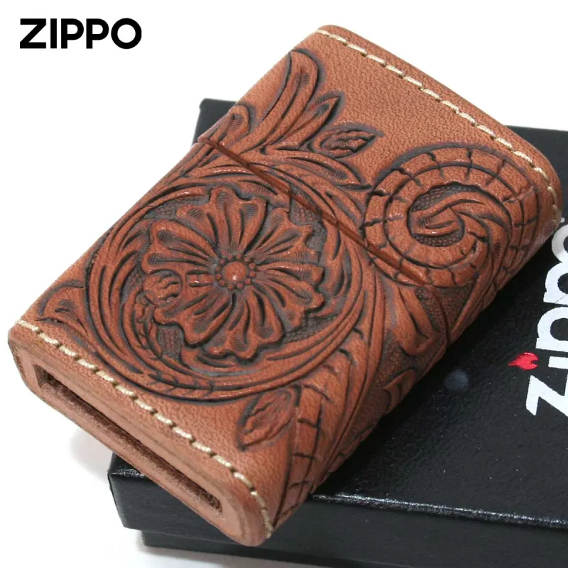 Zippo ジッポライター 革巻き レザー ワークス カオス Leather Works CHAOS LWC Z シェリダンクラフト メール便専用商品