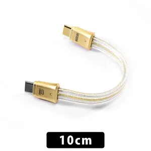 【4/25限定★抽選で最大100%ポイントバック！(要エントリー)】ddHiFi TC19CC Gold 10cm USBケーブル Type-C USB-C スムーズ 快適 抜き差し オーディオケーブル スマホ スマートフォン用DAC アンプ向け コン
