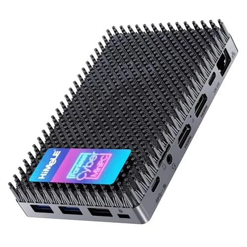 HiMeLE Fanelss ミニPC Cyber X1 N150 16GB RAM 512GB SSD、USB PD3.0対応フル機能USB-C、映像出力とデータ転送、HDMI2.0×2、超コンパクト・スリム・静音設計、IoTオフィスや天体写真撮影に最適