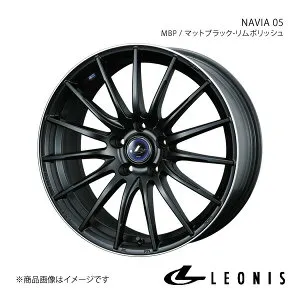 【18インチ 5H114.3 8.0J +42】 アルミホイール 1本 マークXジオ 10系 LEONIS/NAVIA 05 MBP(マットブラック リムポリッシュ) 0036282