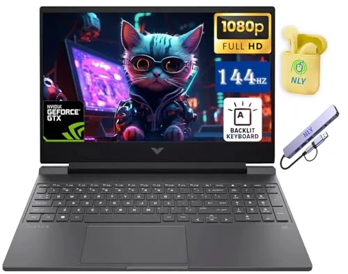 HP Victus ノートパソコン 15.6インチ FHD IPS LED ゲーミングノートパソコン Windows 11 Pro 32GB RAM 1TB SSD Intel Core i5-12450H プロセッサー バックライトキーボード テンキーパ