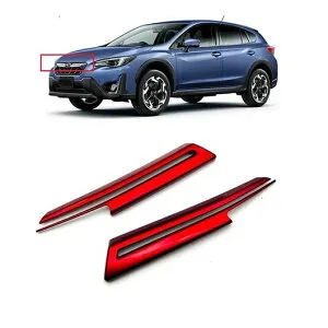 適用: スバル XV/クロストレック 2021 2022 2023 ABS ブラック フロント グリル グリル カバー 装飾 トリム ストリップ モールディング ABS ブラック・ABS レッド SR-AA-4159 Exterior parts for cars