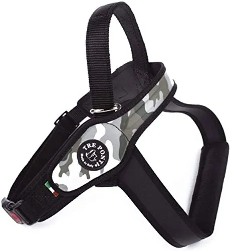 Tre Ponti (トレポンティ) Primo CAMOUFLAGE プリモ カモフラージュ 中型犬?大型犬専用 ハーネス イタリア製 (XL, グレーカモ)