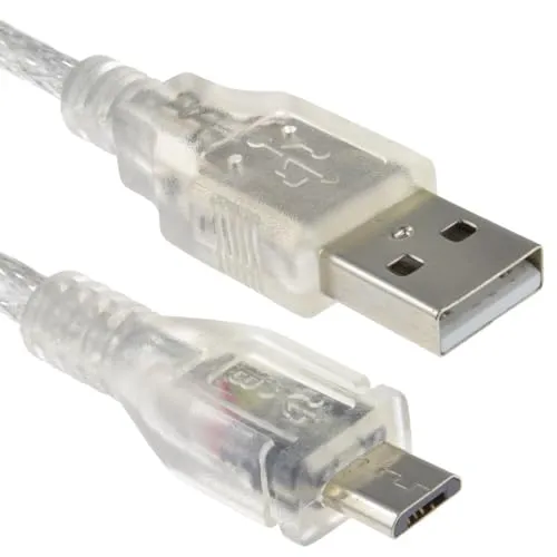 kenableクリアUSB 2.0 A to Micro Bデータと充電ケーブル24 AWG 2 M (~ 6フィート)クリア