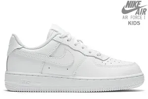 NIKE AIR FORCE 1 PS WHITE/WHITE-WHITE 314193-117ナイキ エアフォース ワン ロー プレスクール ホワイト 定番 キッズ ジュニア 子供用 スニーカー